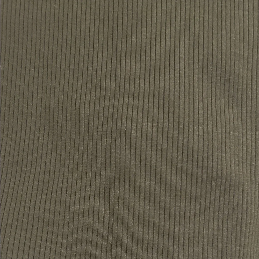 LOFT Olive Ribbed Ruffle Crewneck - Picture 4 of 7